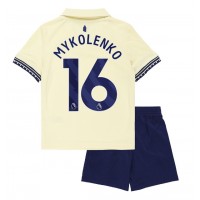 Everton Vitaliy Mykolenko #16 Vonkajší Detský futbalový dres 2025-26 Krátky Rukáv (+ trenírky)